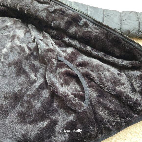 NWOT Reversible Coat--Nylon Shell, Furry Lining, Primaloft Insulation Lands' End - Picture 5 of 12